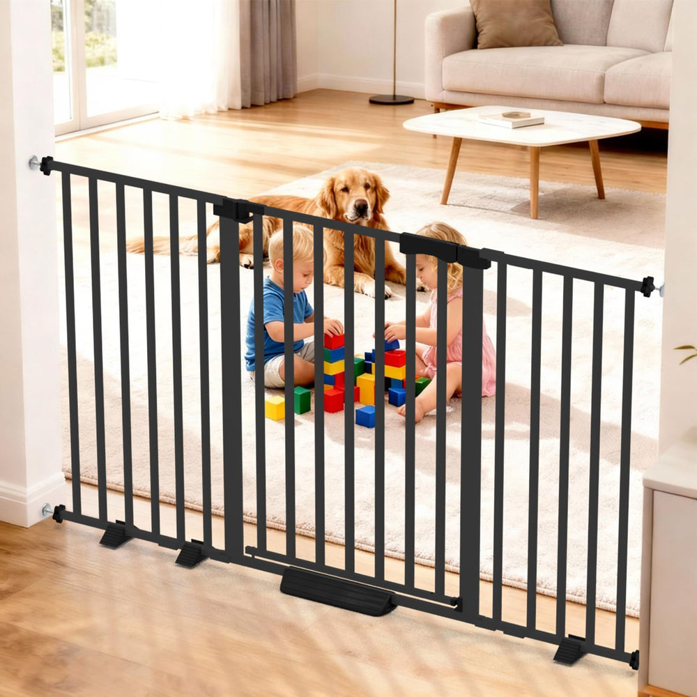 Amibud gate assembly highlights easy, tool-free installation.