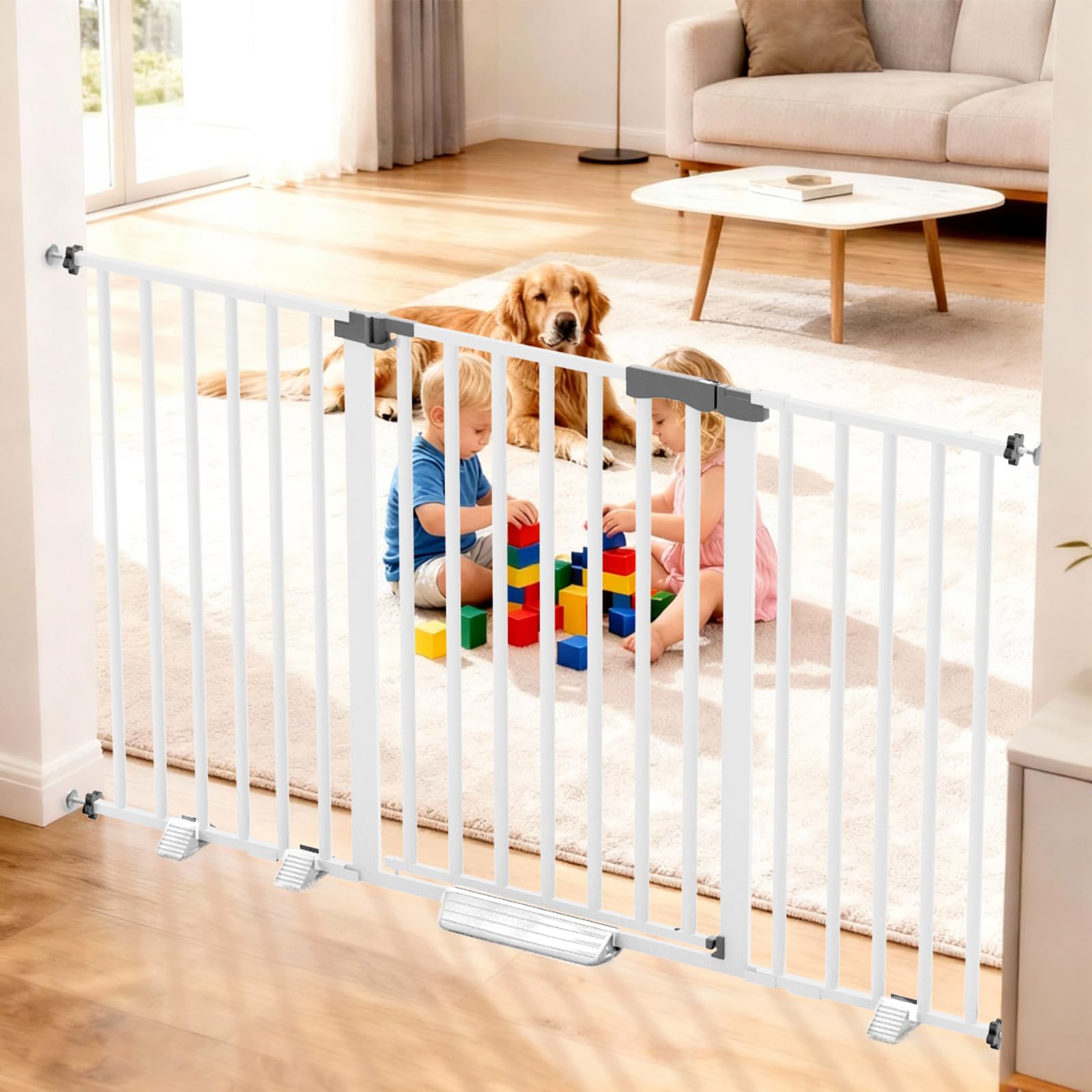 Amibud large dog safety gate contains big pets safely