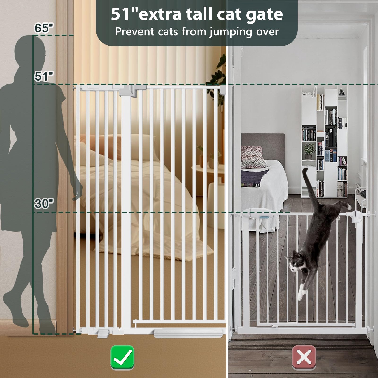 Amibud pressure-mounted installation demonstrates wall-safe no-drill setup for quick barriers.