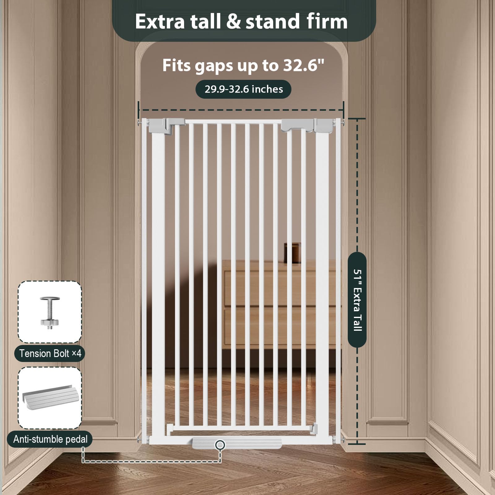 Amibud versatile doorway and hallway gate blends with decor