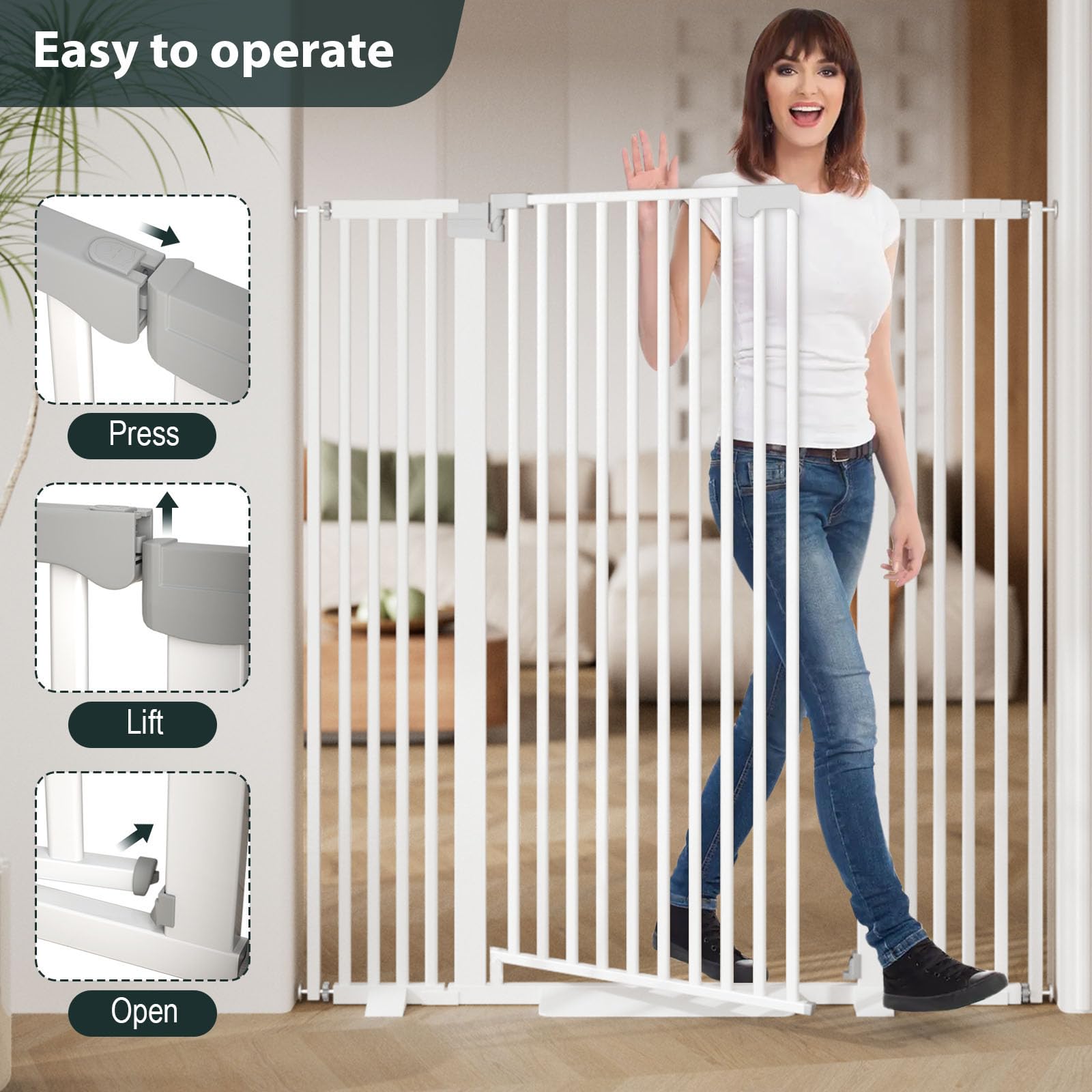 Amibud walk-through design allows easy passage for people and pets