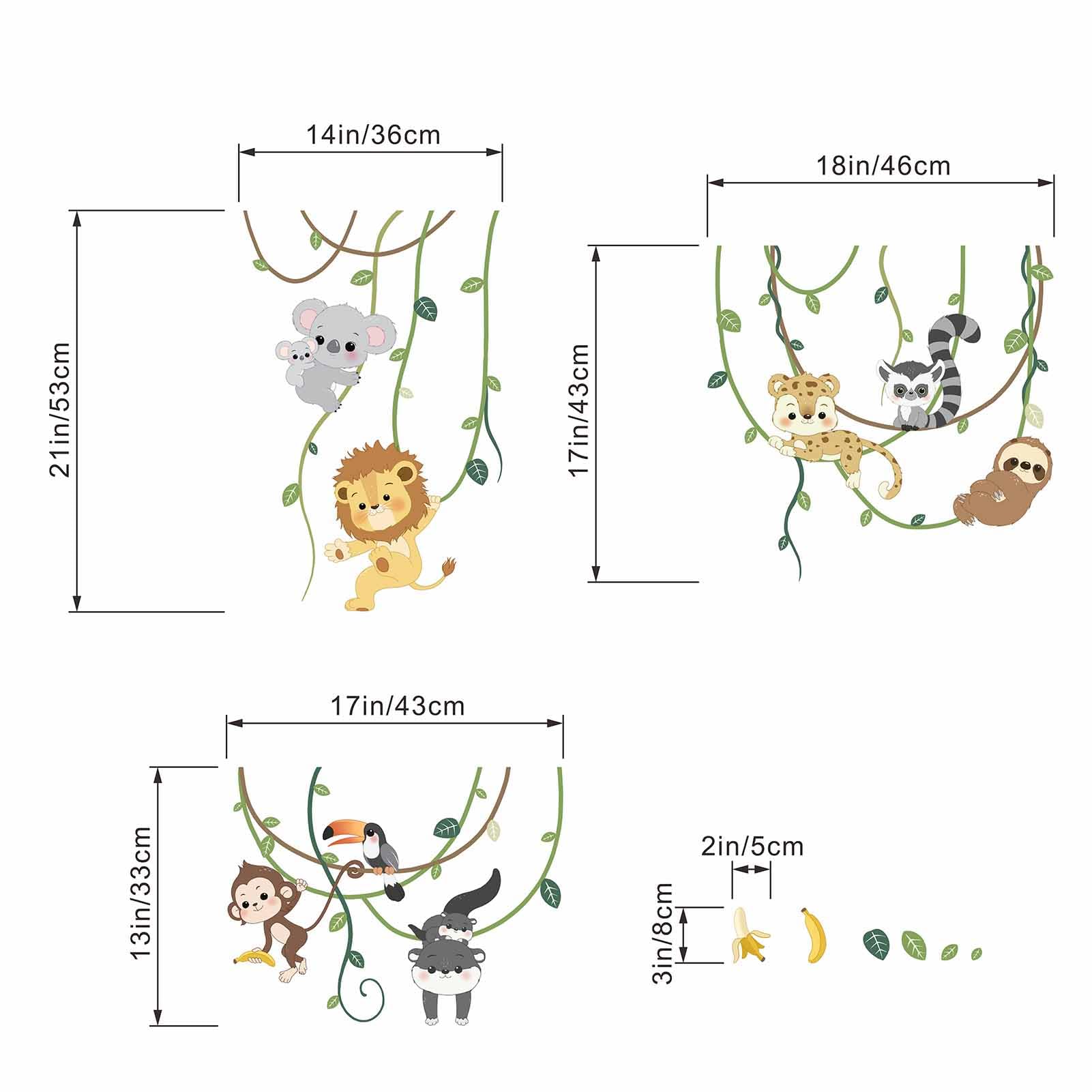 Amimagen Koala wall decal climbing trees adds whimsy to playrooms