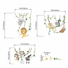 Amimagen Koala wall decal climbing trees adds whimsy to playrooms