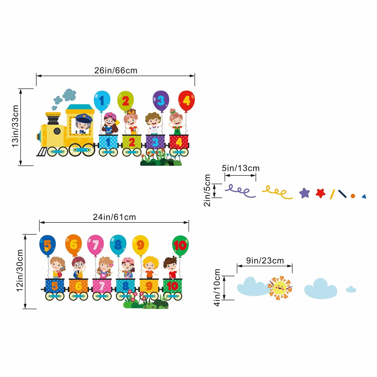 Amimagen baby-room-decor-train-stickers spark imaginative play and organize spaces