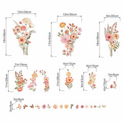 Amimagen boho-flower-wall-stickers removable surface friendly, leaving no residue after removal.
