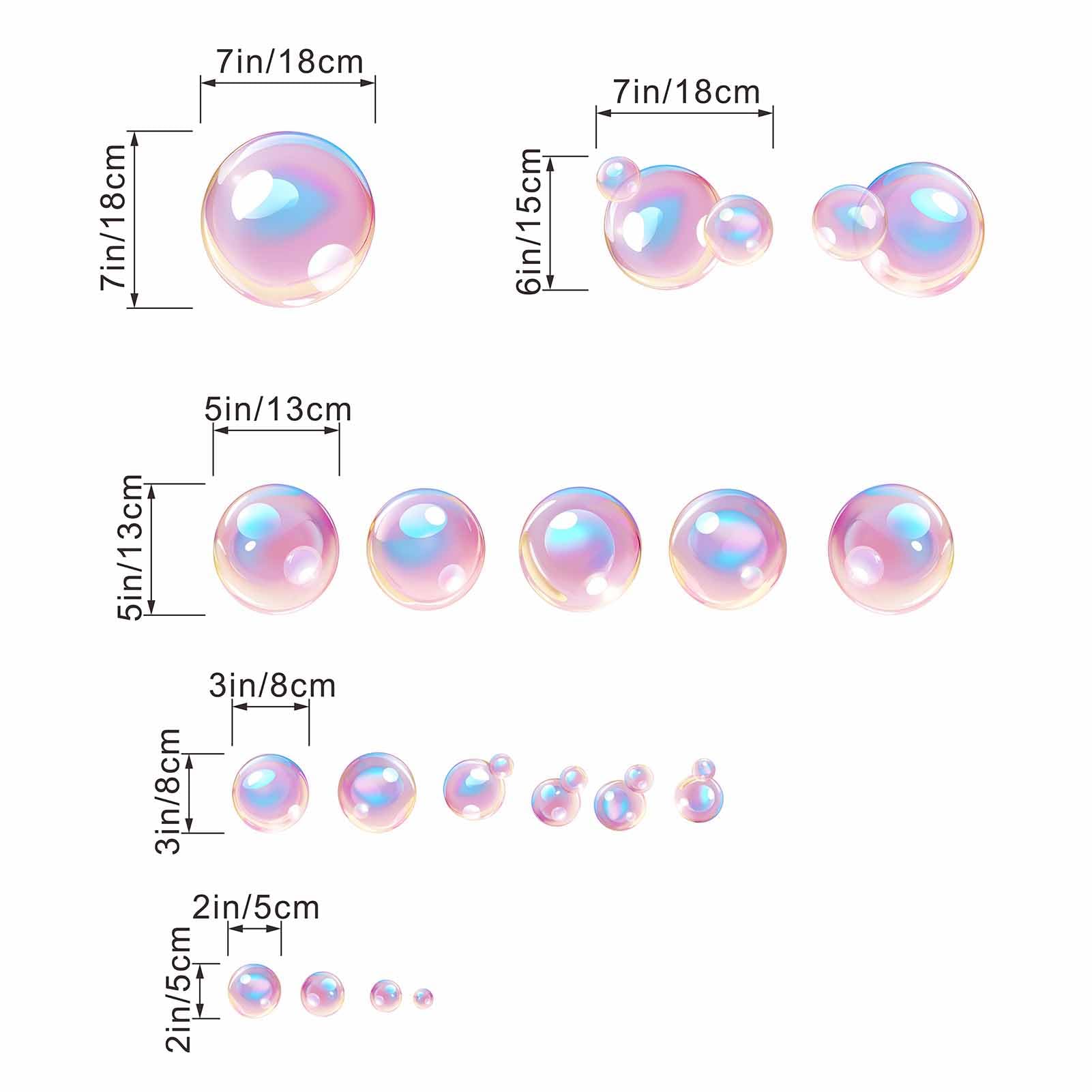 Amimagen bubble wall decals for kids rooms are durable and waterproof for everyday use.