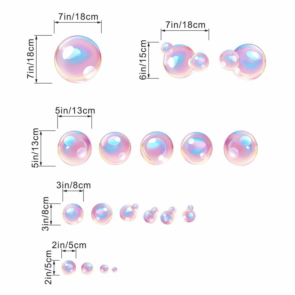Amimagen bubble wall decals for kids rooms are durable and waterproof for everyday use.