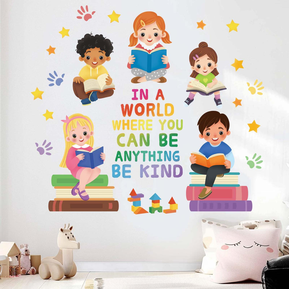 Amimagen daycare wall decals are waterproof for busy play areas.