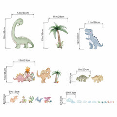 Amimagen dinosaur wall stickers in a nursery decor setup with non-toxic colors.