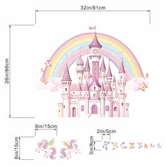 Amimagen Dreamy Castle Kids Room Art showcases two piece stickers for flexible layout