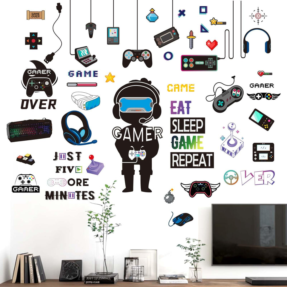 Amimagen Gamer wall stickers Eat Sleep Games design for kids' rooms