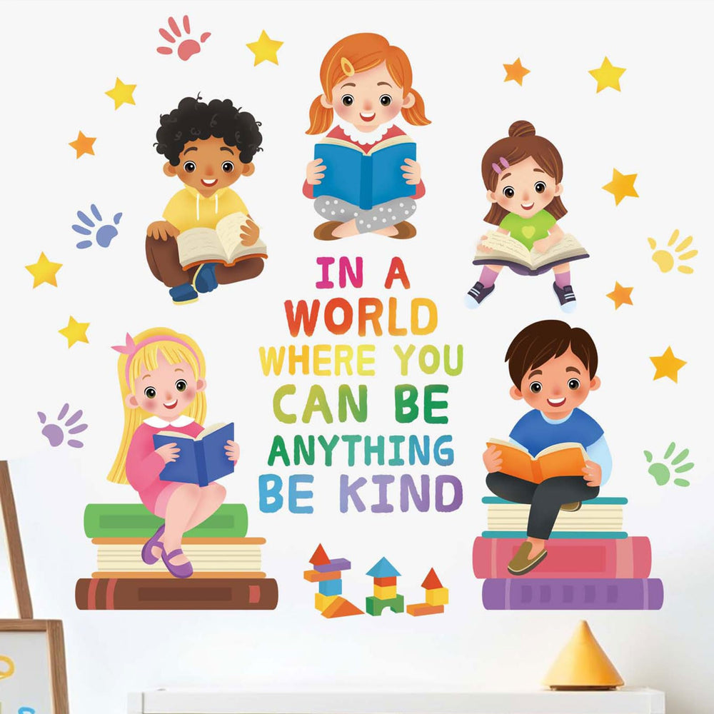 Amimagen Kids Equality wall stickers pack boosts classroom motivation with inspirational quotes.