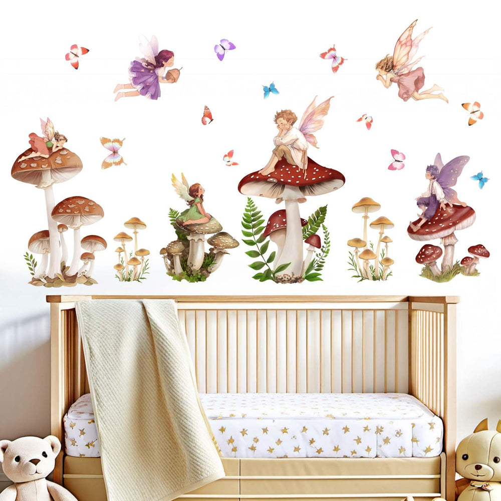 Amimagen butterfly accents on wall stickers add whimsy to nurseries and bedrooms.