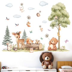 Amimagen nursery wall decals forest animals brighten playtime ambiance.