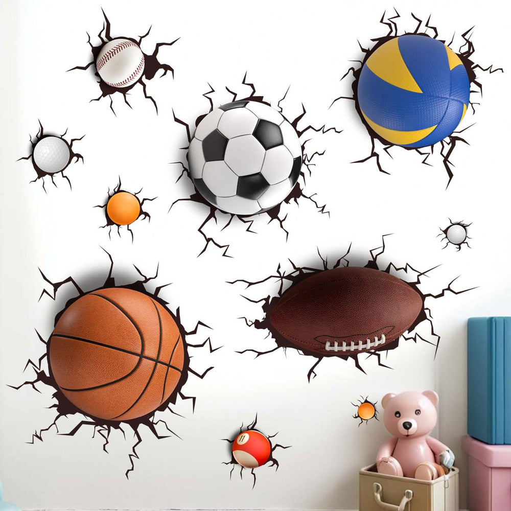 Amimagen nursery wall decor basketball brightens baby room with playful, soothing imagery.