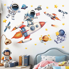 Amimagen outer-space wall stickers ideal for baby nurseries with easy peel-and-stick application.