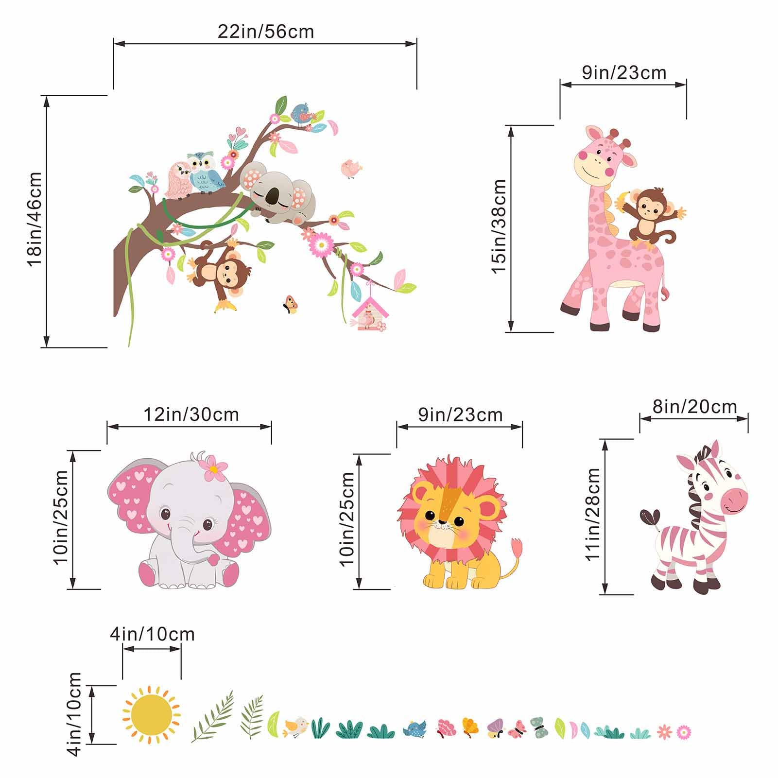 Amimagen Pink Forest monkey wall decal sparks curious play and color