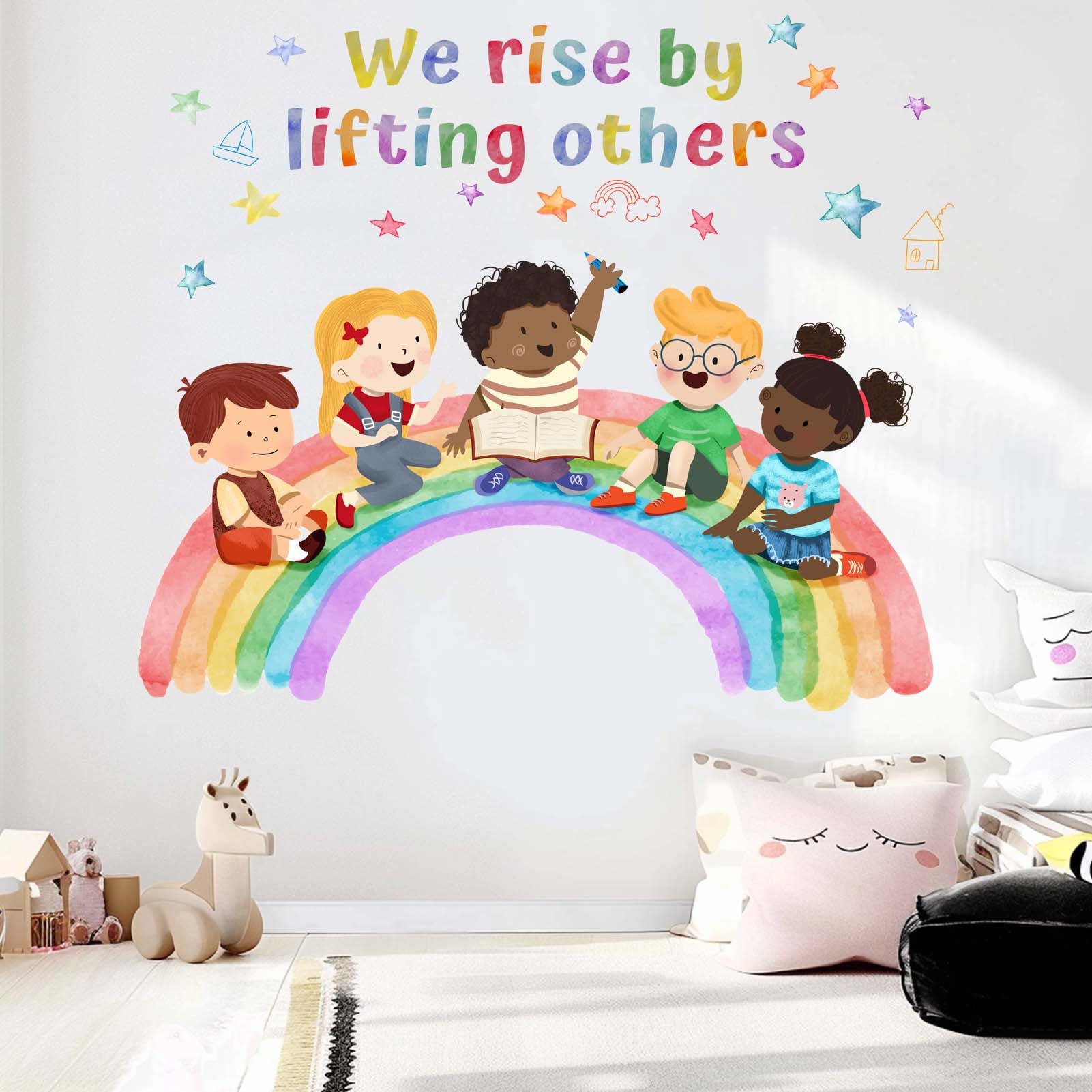 Amimagen self-adhesive PVC matte wall stickers apply easily with no residue