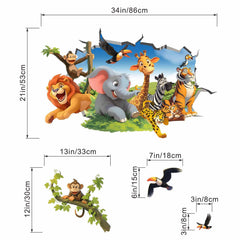 Amimagen tiger wall decal brings vibrant color to the playroom.