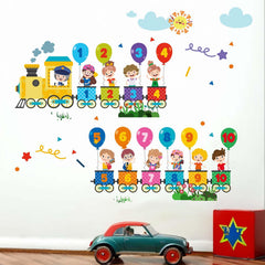 Amimagen Train Number wall decals collection for kid-friendly room decor and early learning