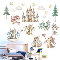 Amimagen tree accent wall decal creates cozy nursery play corner