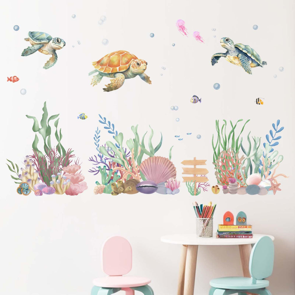 Amimagen Under the Sea wall stickers brighten classrooms with durable, waterproof design
