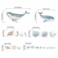 Amimagen whale wall stickers diy arrangement ideas for flexible layouts.
