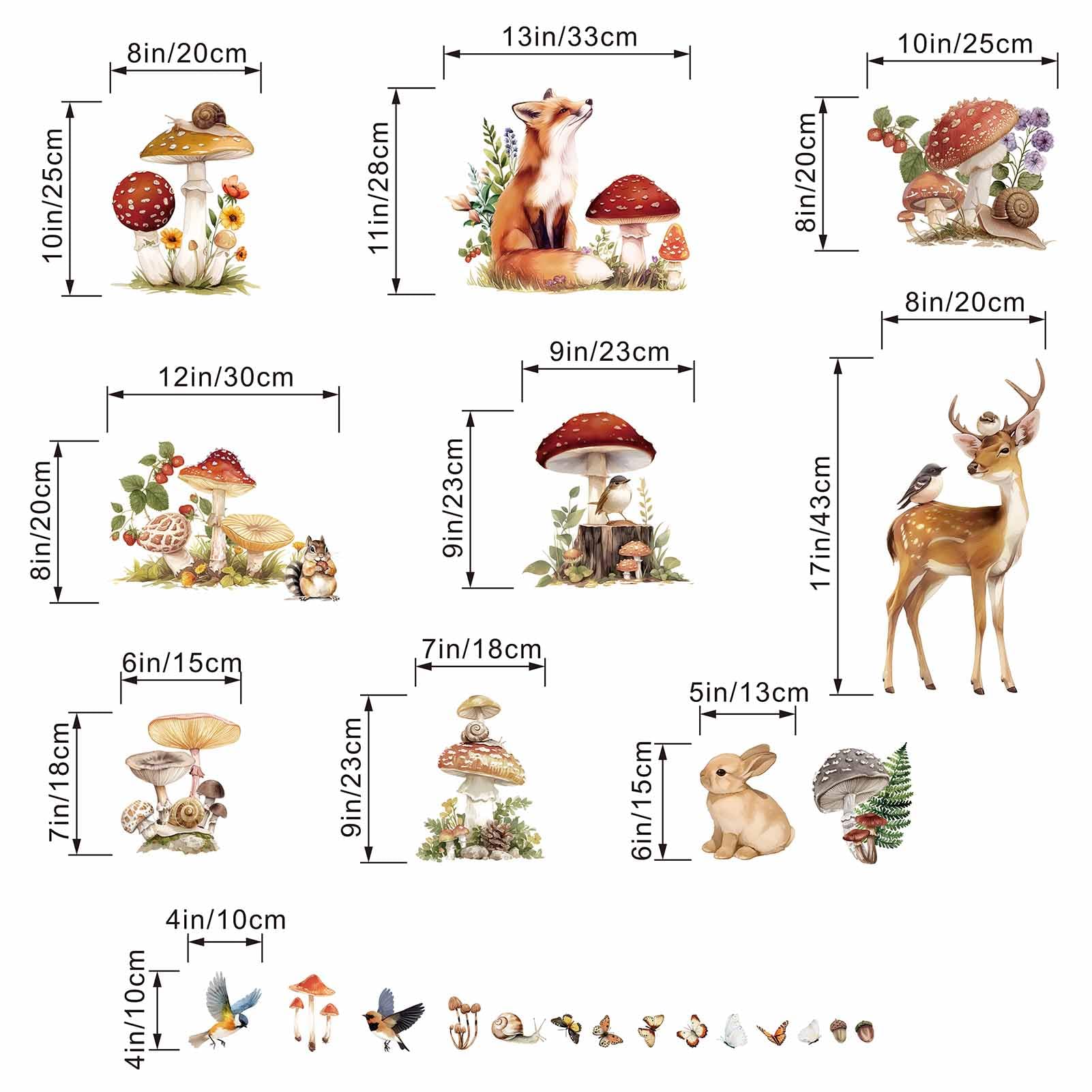 Amimagen woodland wall decal forest animals boosts playful learning in classroom or daycare
