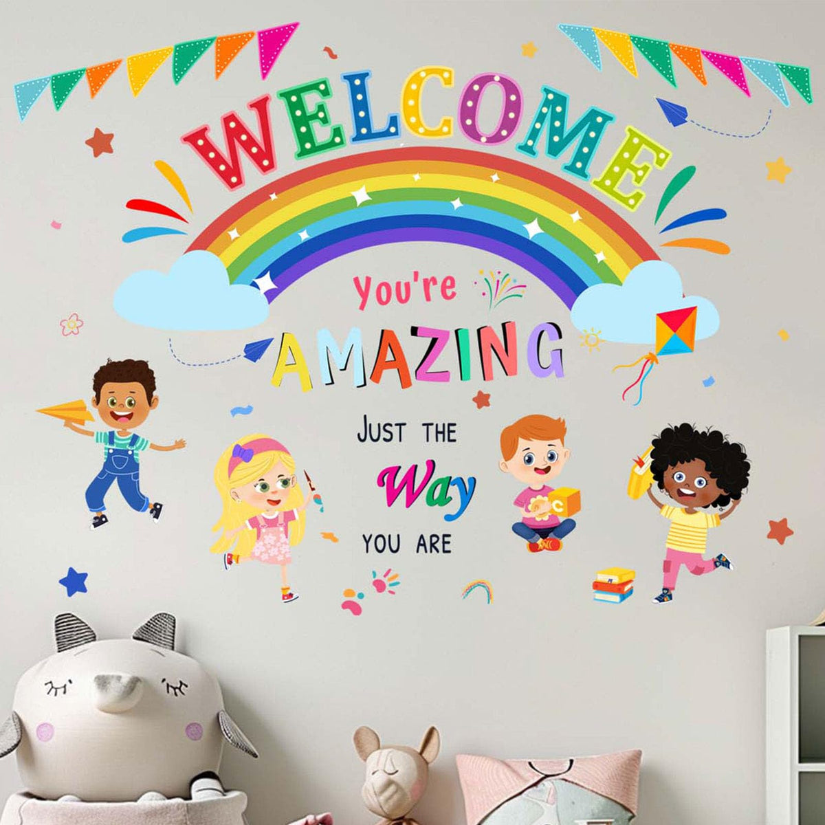 Amimagen You Are Amazing quotes wall stickers for reading corner, motivation-friendly decor