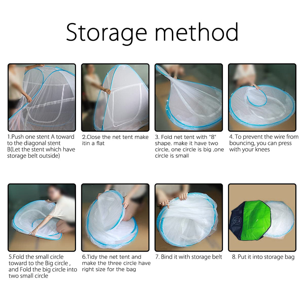 AMMER pop-up mosquito net tent breathable mesh promotes airflow during rest