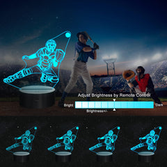 Ammonite Baseball Catcher Night Light offers 16 colors for customizable mood lighting