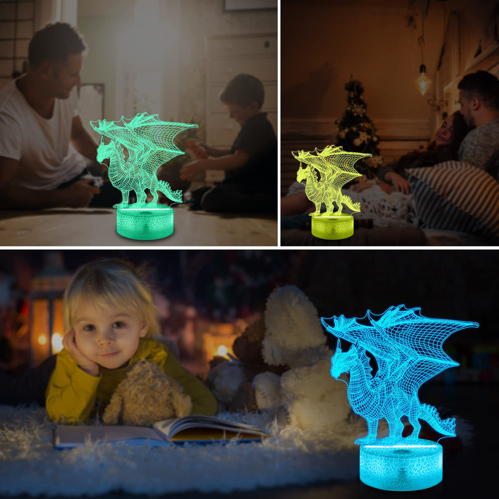Ammonite Dragon Lamp color options create playful mood and cozy reading.