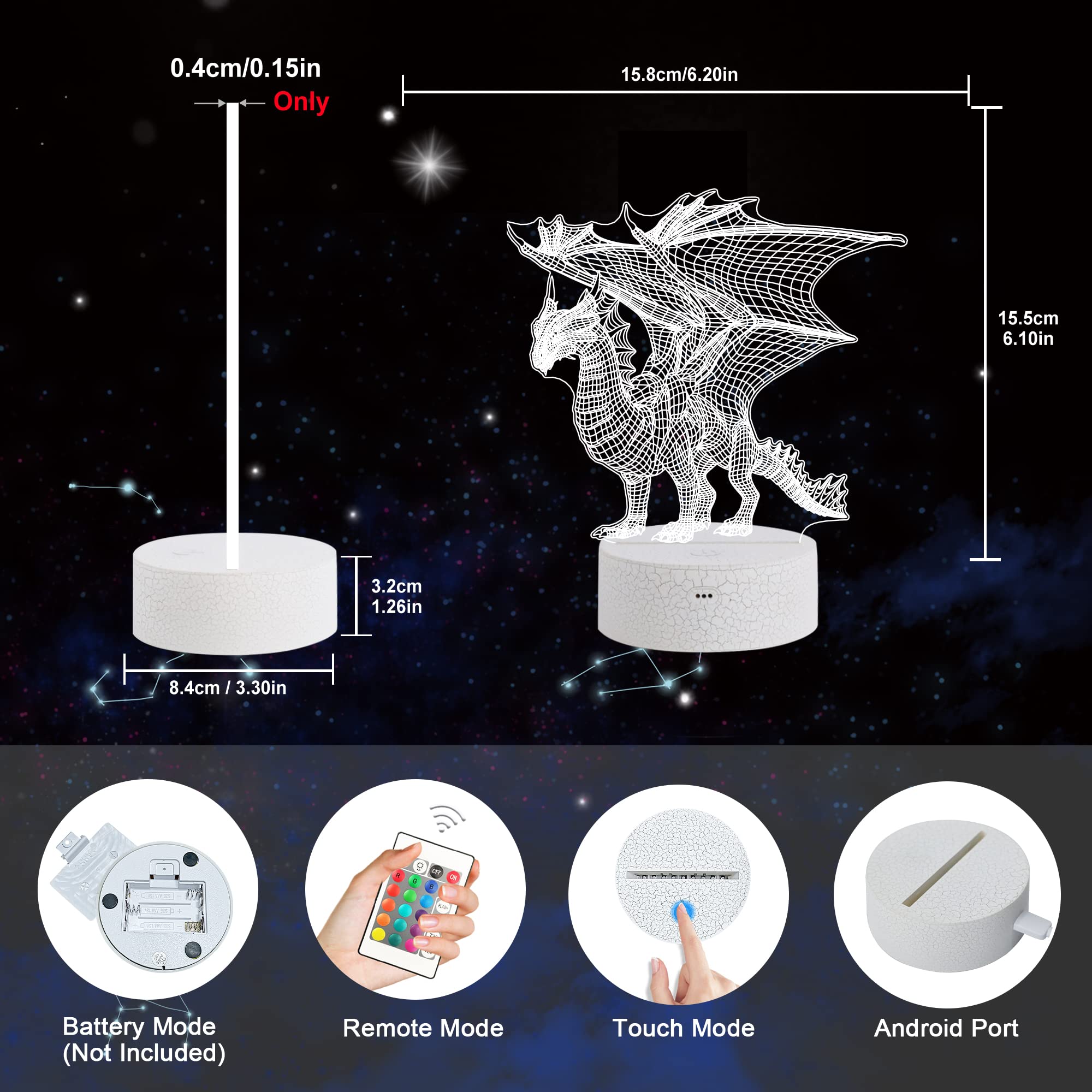 Ammonite Dragon Lamp gift idea for kids' celebrations.