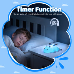 Ammonite Dragon Night Light RGB colors enabled for playful ambience.
