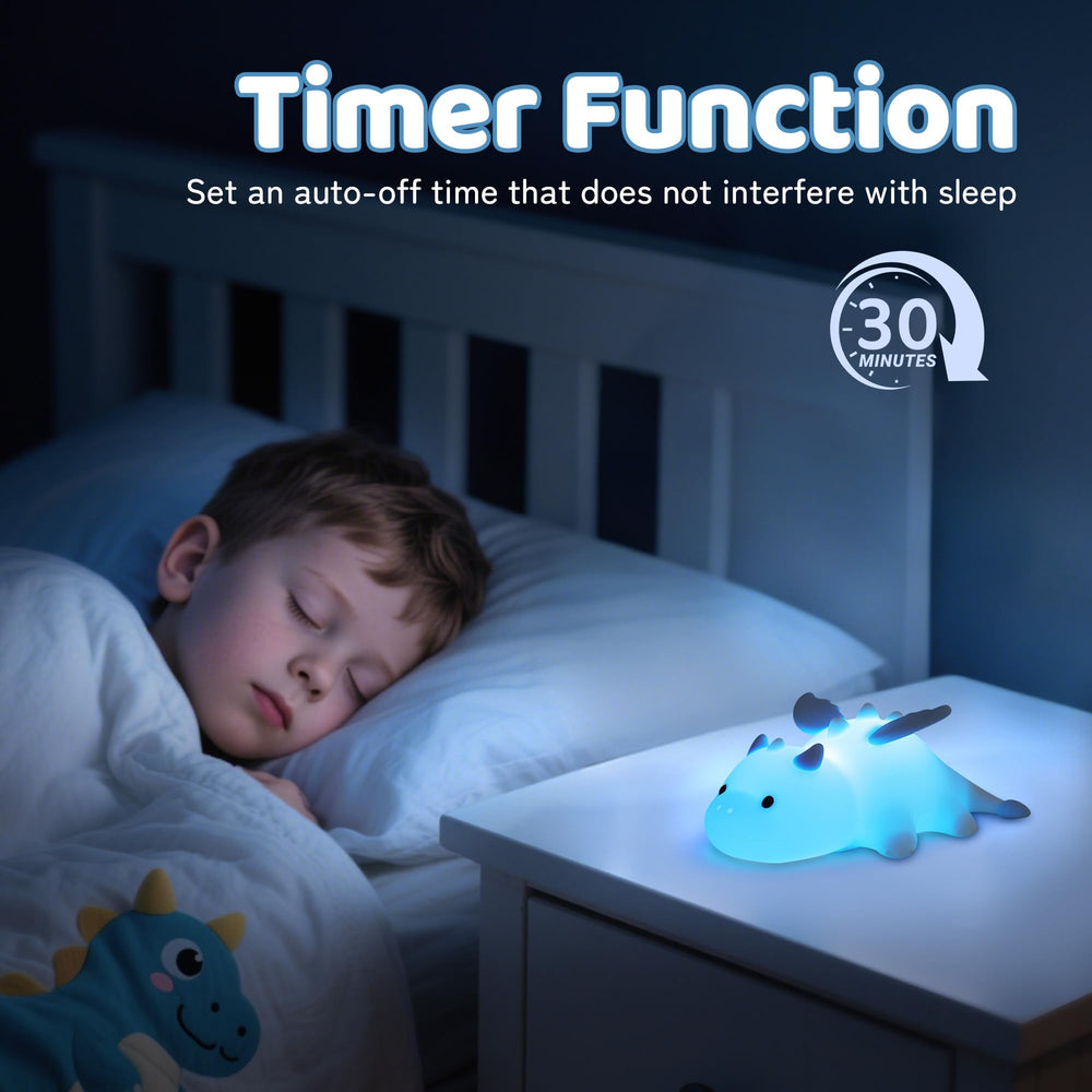 Ammonite Dragon Night Light included USB-C cable for easy charging.