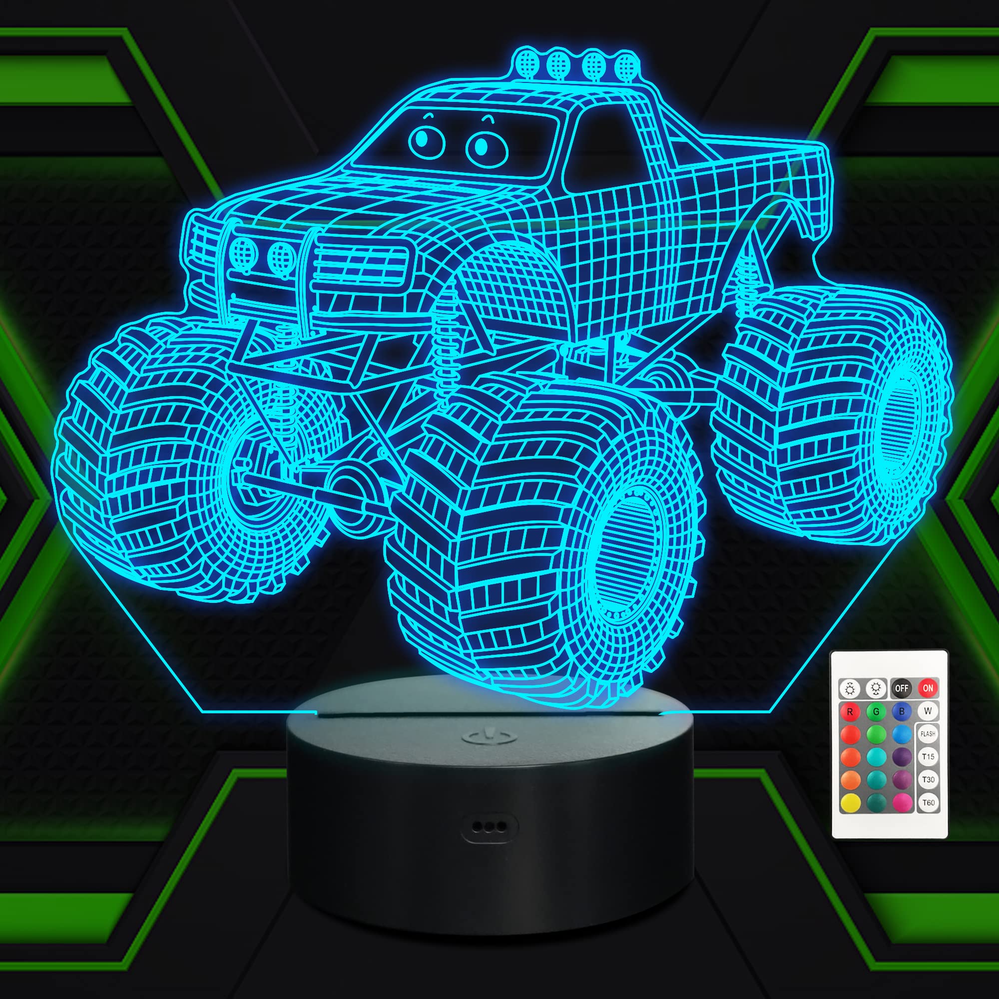 Ammonite Monster Trucks can run via USB or AAA batteries for versatility