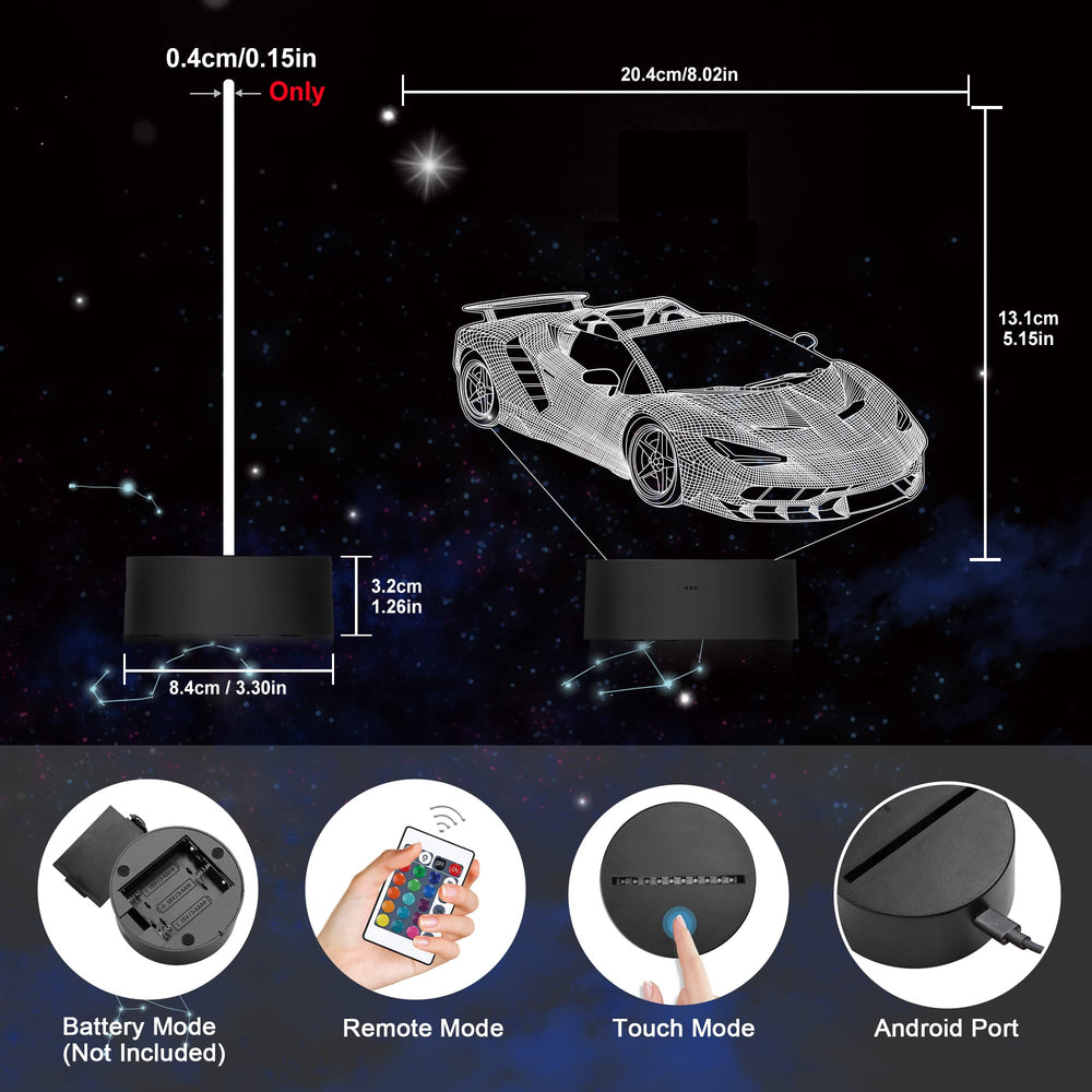Ammonite Race Car Lamp perfect for kids bedrooms