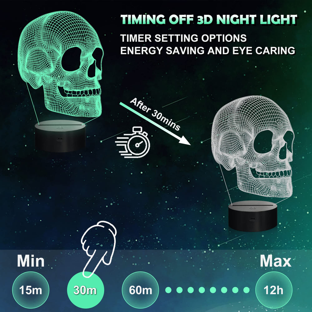 Ammonite skull night light dynamic colors create playful mood