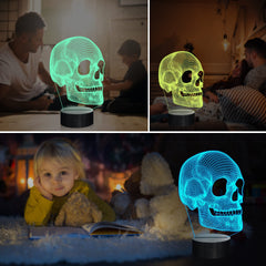 Ammonite skull night light USB cable for convenient power in any space