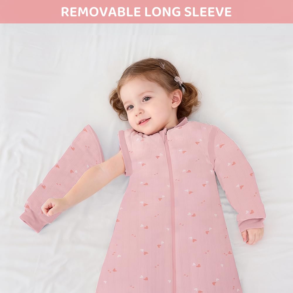 Amo Nenes sleep sack removable-sleeves showcases adaptable design for temperature control.