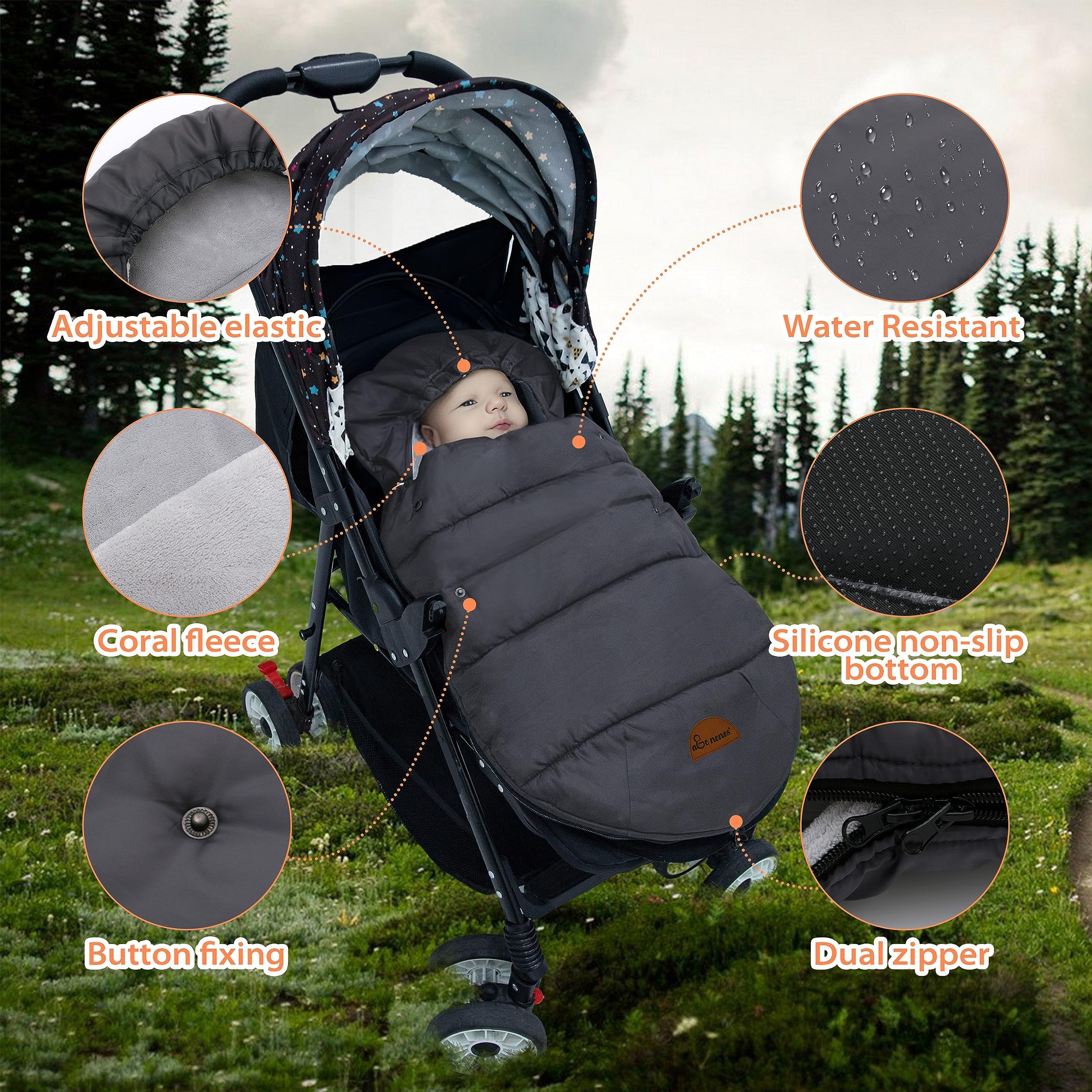 Amo Nenes coral fleece interior feels soft against skin for gentle comfort.