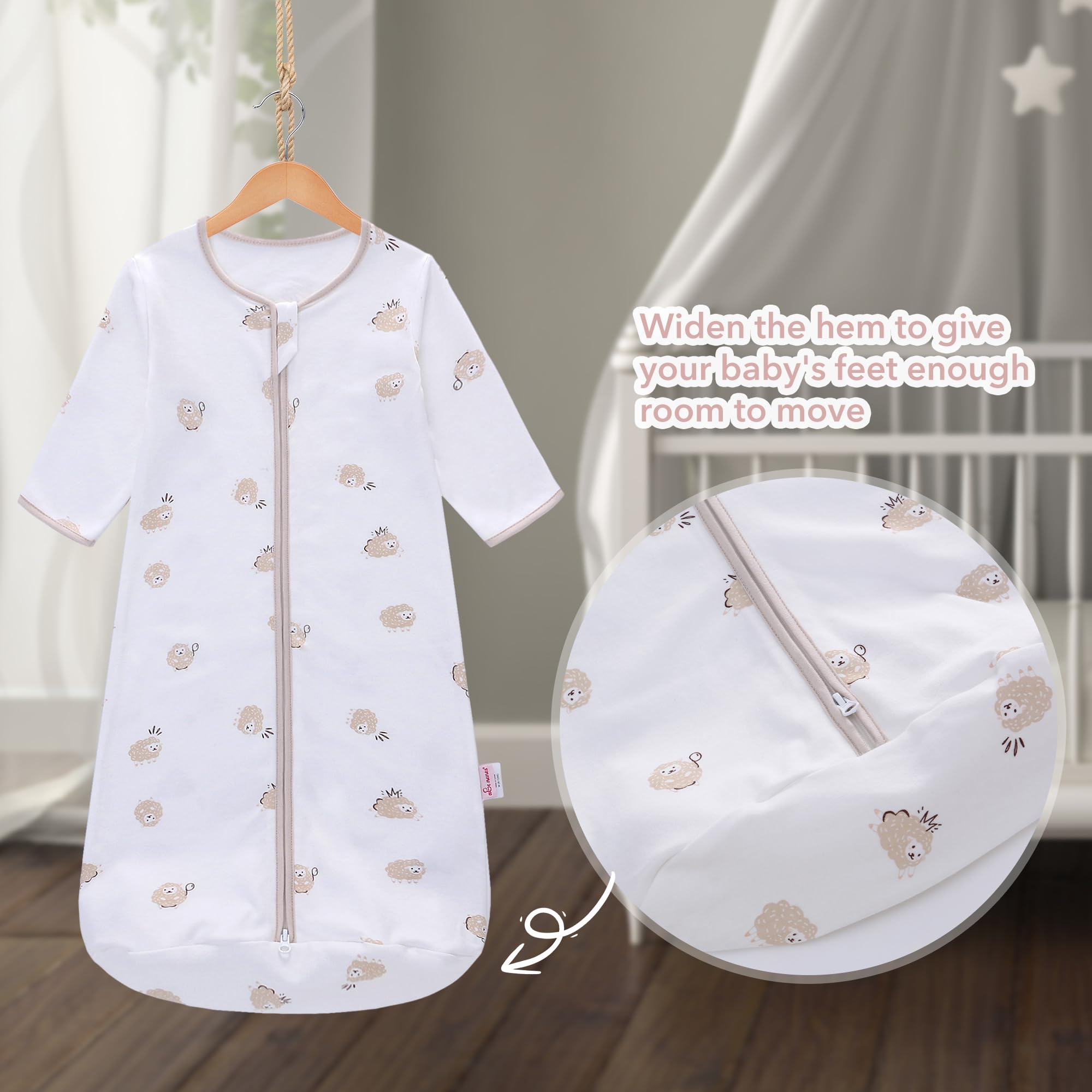 amo nenes size chart image helps pick the right 6-12 month fit.