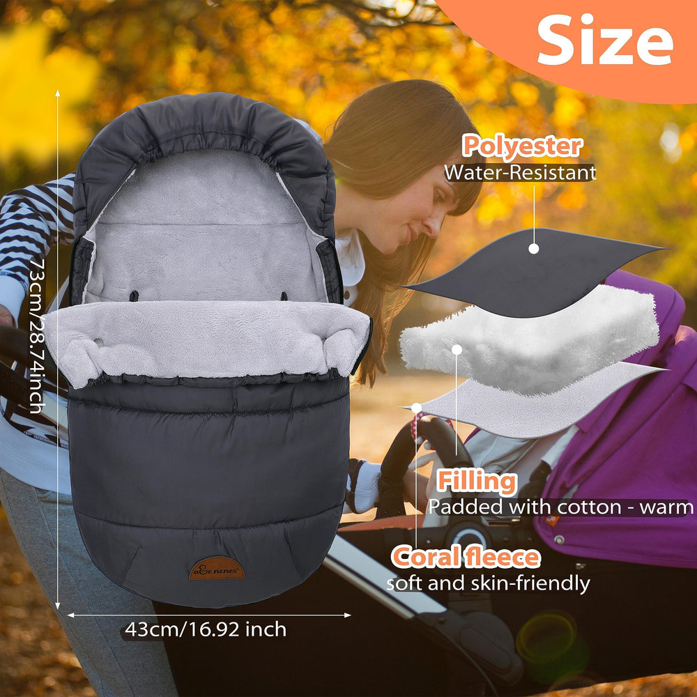 Amo Nenes universal sleeping bag with stroller attachment, adaptable from crib to stroll.