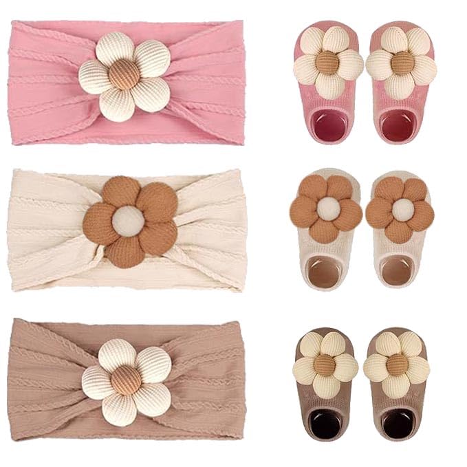 AModaTouch baby headband with 3D floral design for adorable photo moments
