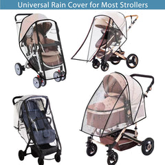 AMORBASE stroller rain cover ventilation on both sides ensures steady airflow.