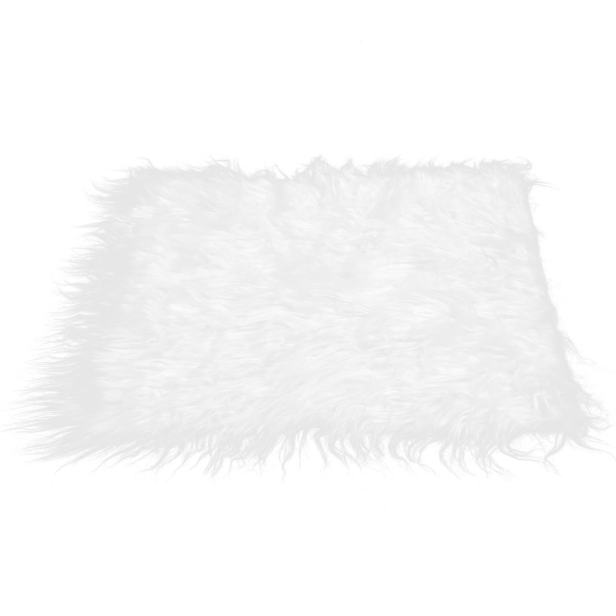 Amosfun faux fur rug close-up shows plush softness for baby photo props