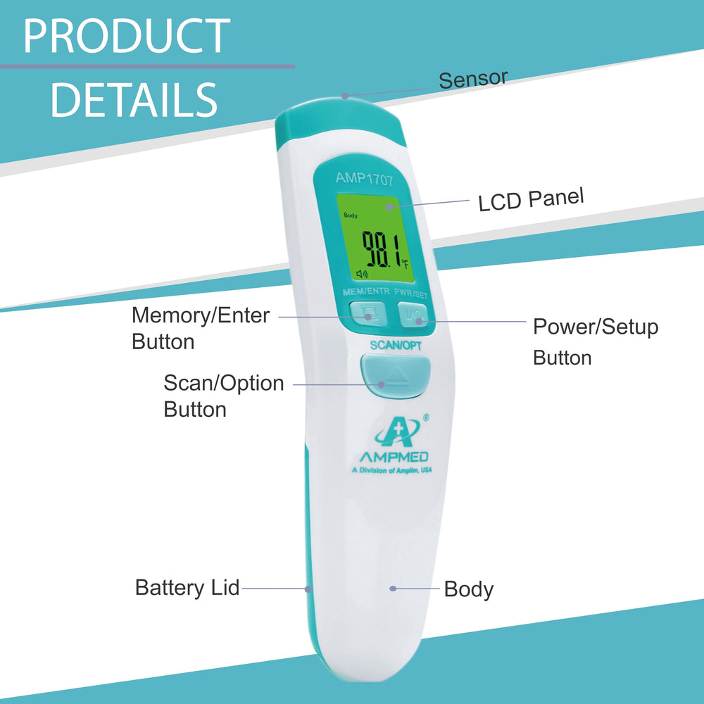 Amplim AmpMed non-contact use with kids reduces touch and promotes hygiene.