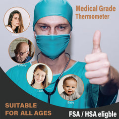 Amplim Baby Thermometer touchless scan for hygienic measurements.