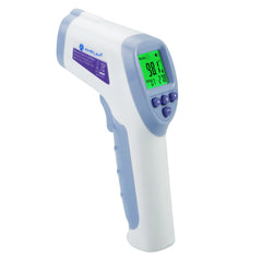 Amplim digital forehead thermometer front view for quick touchless readings