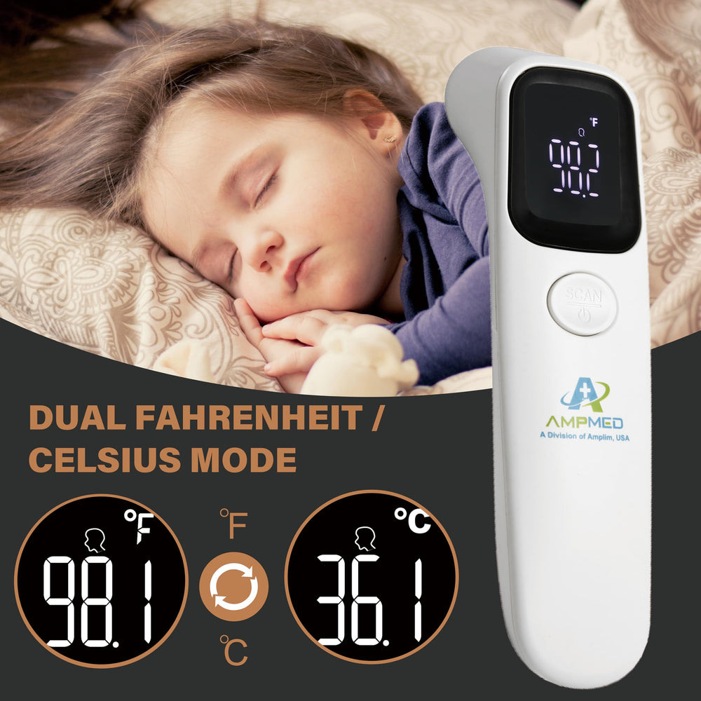 Amplim Forehead Thermometer auto power-off conserves battery life after use